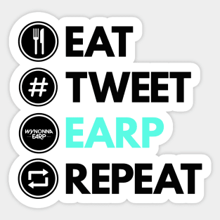 Eat Tweet Earp Repeat - Wynonna Earp Sticker
